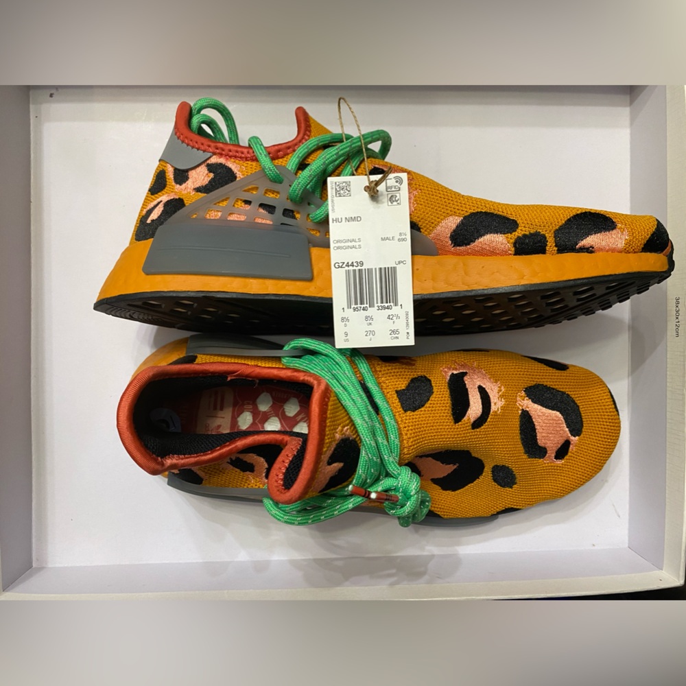 🐆Adidas x Pharrell x NMD Hu Leopard Print Sneakers
